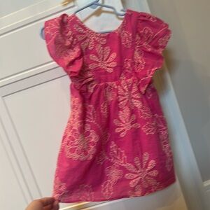 Zara toddler pink embroided dress